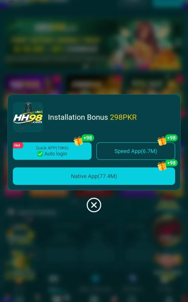 Download the HH 98 Game APP